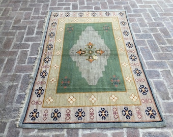 Turkish vintage Oushak rug