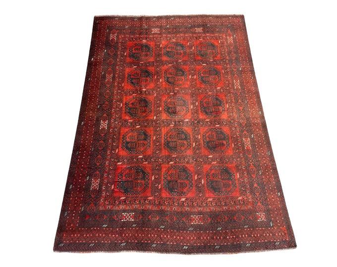 70% off Vintage Afghan Kunduzi Hand knotted wool rug