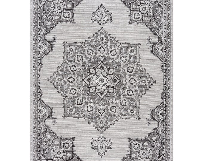 6x9 Medallion IspartaTurkish Tribal Area rug - 8x10 Turkish rug