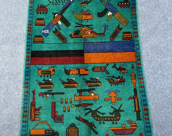 Afghan rug | War rug | Hand knotted wool rug
