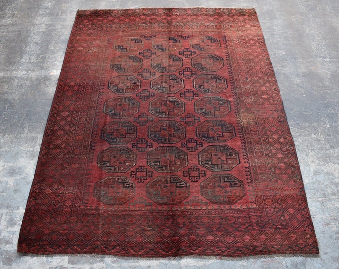 7x10 Antique afghan handmade Suleymani Filpai oriental rug - Vintage Tribal handmade rug - Living room rug - Bedroom rug 6x9 Kids room rug