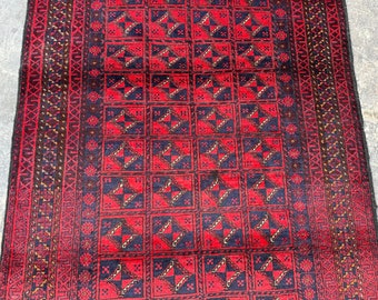 70% off vintage Rug | Afghan hand knotted rug | Wool area rug