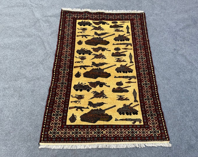 Afghan rug | Beluch War rug | Hand knotted wool rug