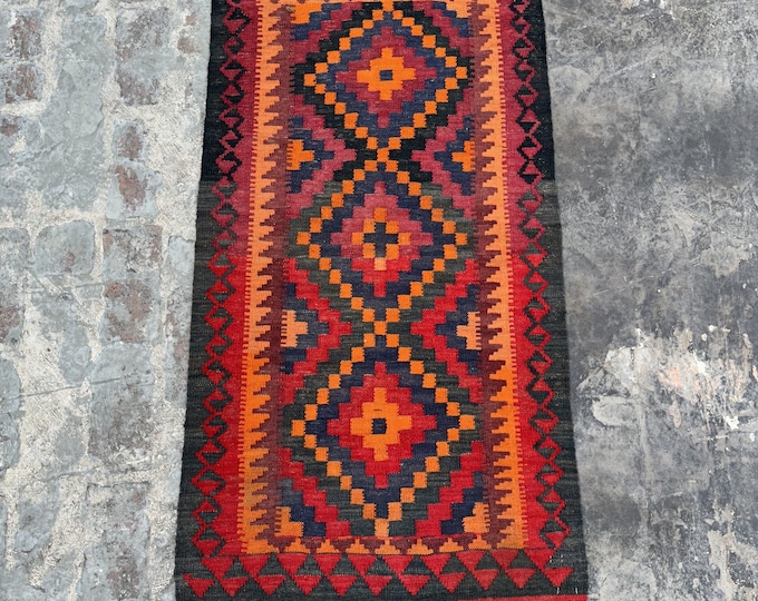 Traditional Afghan Rug kilim | Kitchen rug