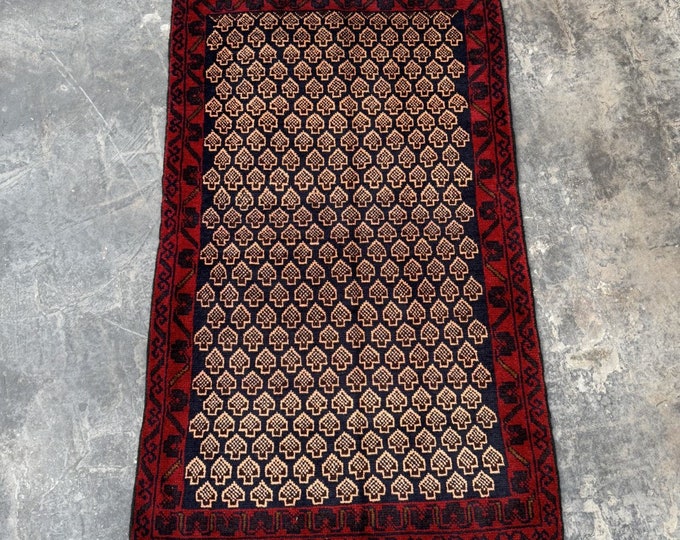 Baluch Afghan rug | Hand knotted wool rug