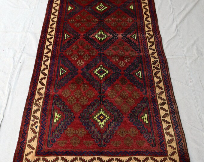 Bohemian Look Afghan Wool Home decor hand knotted rug