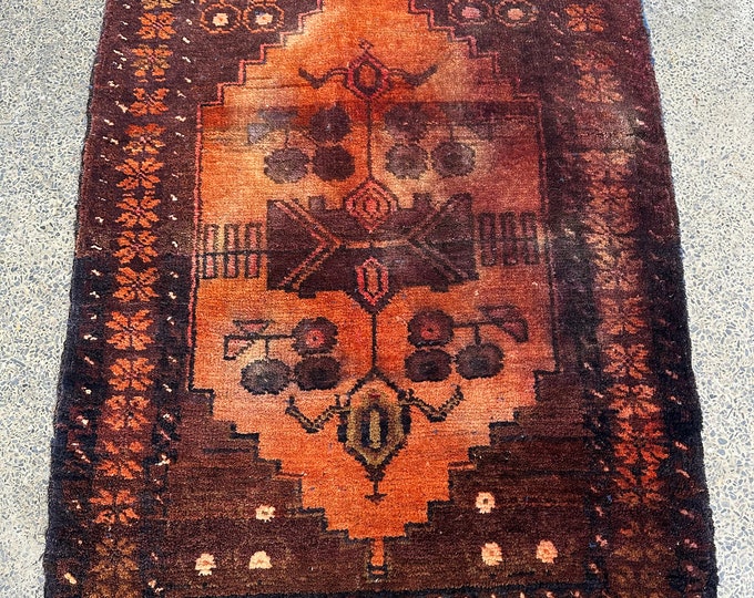 70% off 1.10 x 2.5 Afghan handmade Tribal Baluch BagFace Rug - Kids room rug - Kitchen rug - veg dye rug/ Wall Hanging Mini  Rug