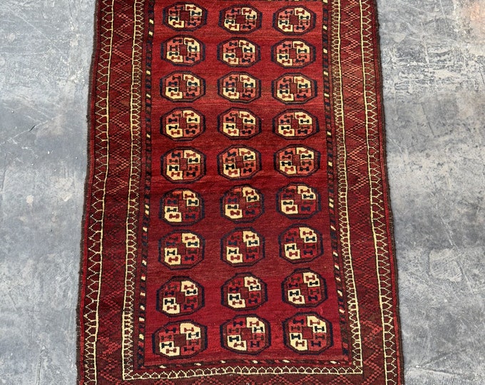 70% off Hand knotted Rare chobbash Afghan rug | vintage Tribal wool area rug