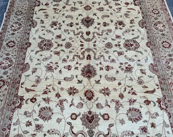 70% off 9x12 Handmade Turkish Oushak rug - Living room rug - Peshawar Rug 9x12