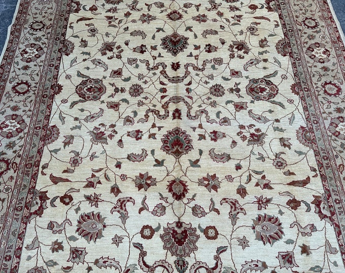 70% off 9x12 Handmade Turkish Oushak rug - Living room rug - Peshawar Rug 9x12