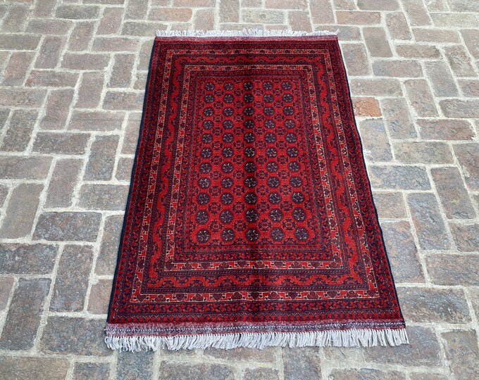 3'3 x 5'2 Fine hand knotted Khoja roshnai wool rug