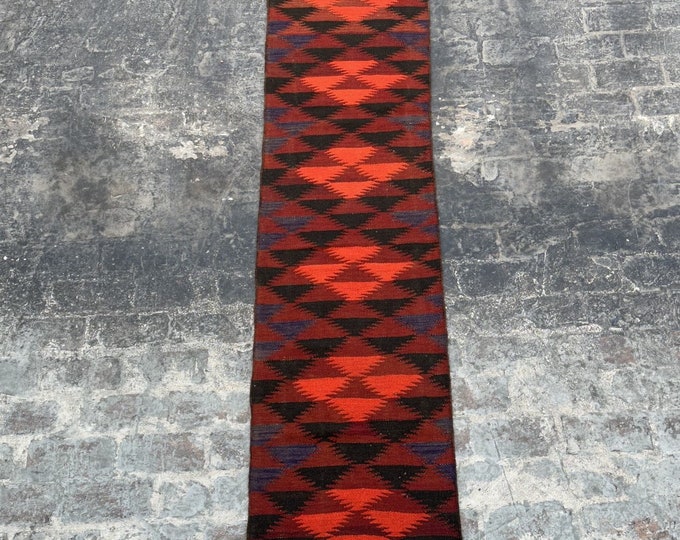 70% off Handwoven tribal maldari kilim runner rug 2'0 x 14'7