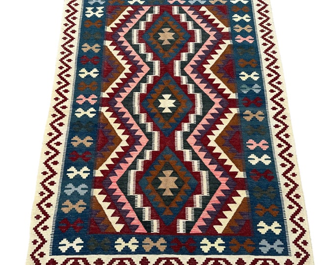 70% off 5x7 Elegant Oriental rug Boho kilim rug - 5x7 bedroom rug - Turkish kilim rug 5x7