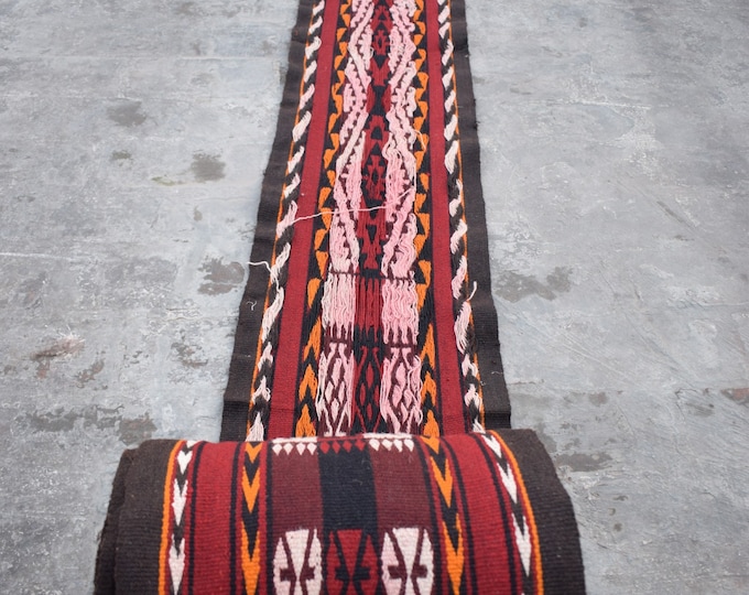 70% off 1.4 x 43'7 Feet/  vintage unique Gajari needle work kilim rug 44Ft Large Uzbek kilim