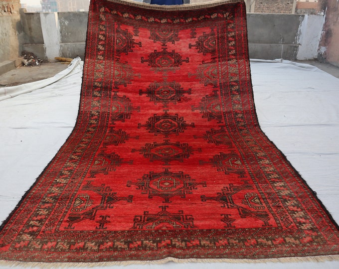 70% off 4.5 x 7.4 Ft/ Vintage Natural Wool hand knotted Baluch Taimani rug -Nomadic Fine Quality Rug/ Home Decor Living Room And BedRoom Rug