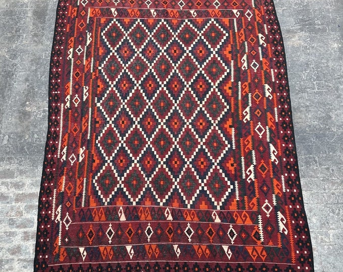 9'0 x 14'7 - Vintage Afghan Rug | rug kilim for bedroom | Living room rug | Tribal handmade rug