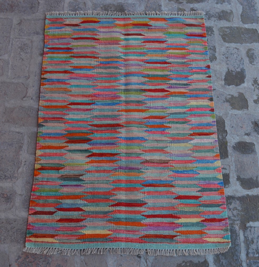 ZARA Afghan Flatwoven kilim Rug Handmade