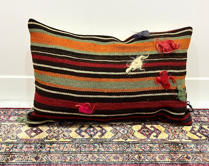 Anatolian 12'x16' Vintage Pillow - kilim pillow - kilim Throw pillow - Accent pillow - Handmade Kilim pillows 30x40 cm