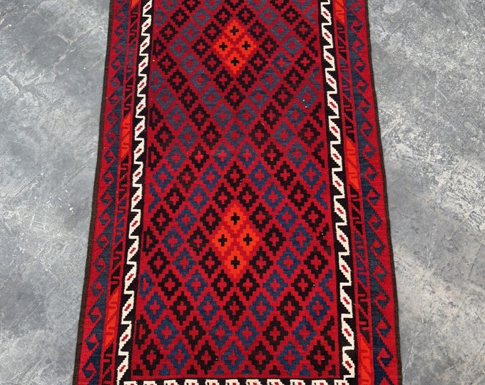 Tribal handmade Wool kilim rug | Home decor wool rug