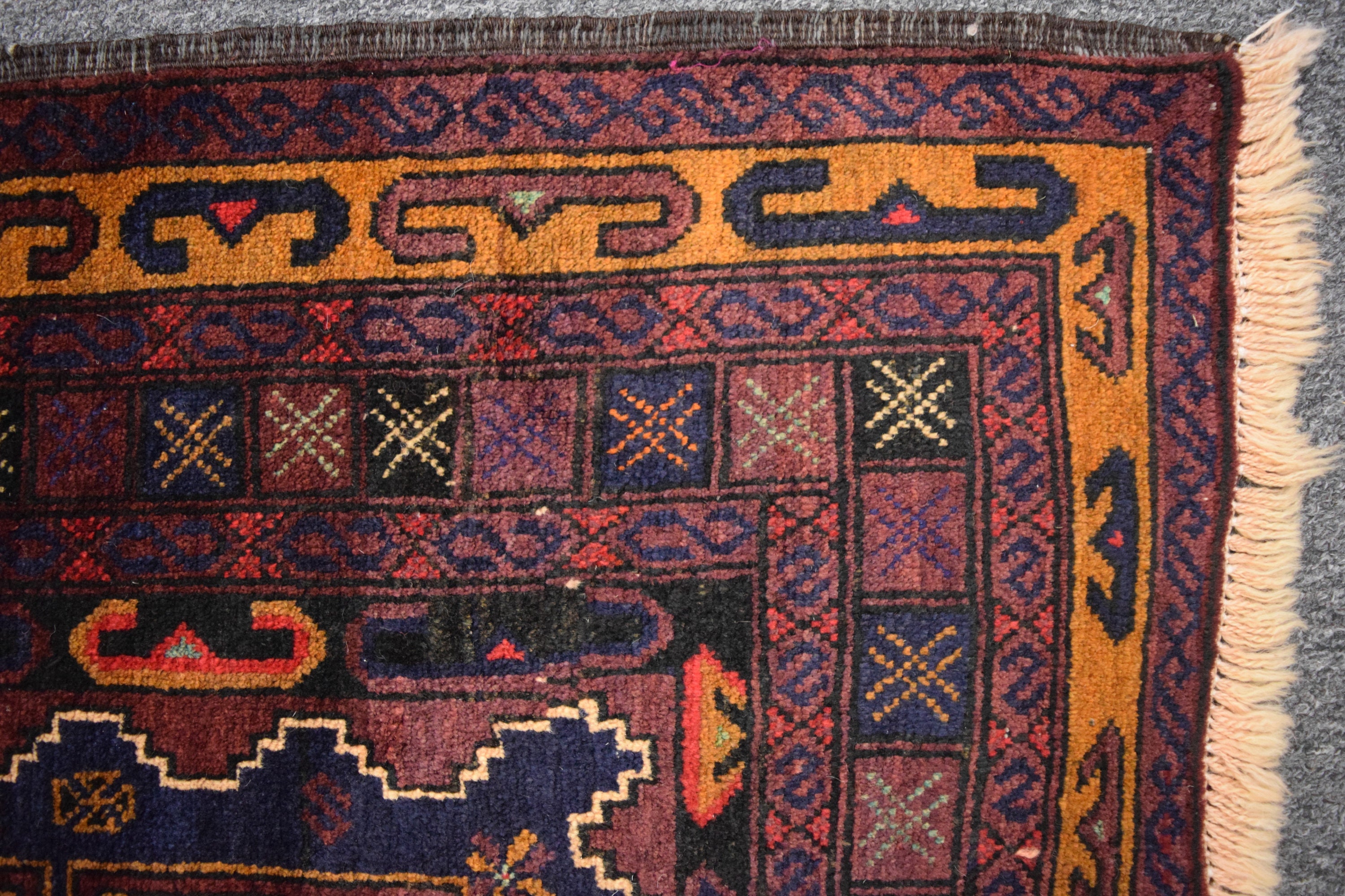 Stunning hand knotted Afghan tribal wool rug / Decorative rug vintage afghan traditional rug