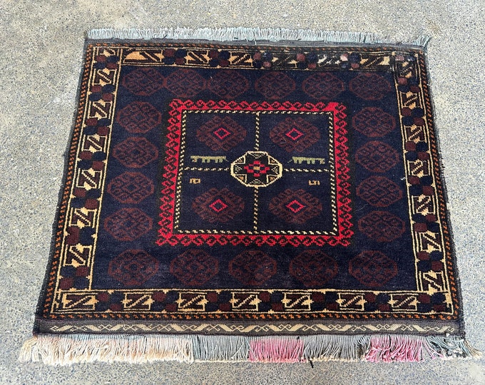 70% off 2.6 x 2 Afghan handmade Tribal Baluch BagFace Rug - Kids room rug - Gorgeous rug - veg dye rug/ Small Area  Rug