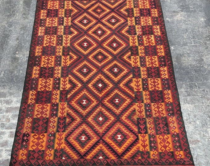 70% off Retro vintage Afghan Rug | rug kilim for bedroom | Living room rug | Tribal handmade rug