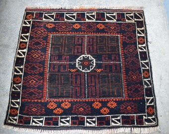 70% off 2.4 x 2.7 Afghan handmade Tribal Baluch BagFace Rug - Kids room rug - Kitchen rug - veg dye rug/ Mini Rug