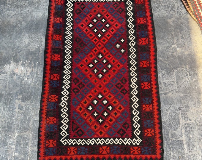 whimsical Afghan Rug kilim | Handmade Tribal Kilim rug | Rugs for bedroom