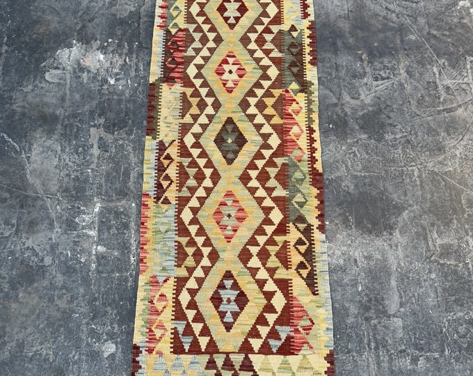 Handmade Kilim rug runner | hallway runner rug | Hallway rug runner