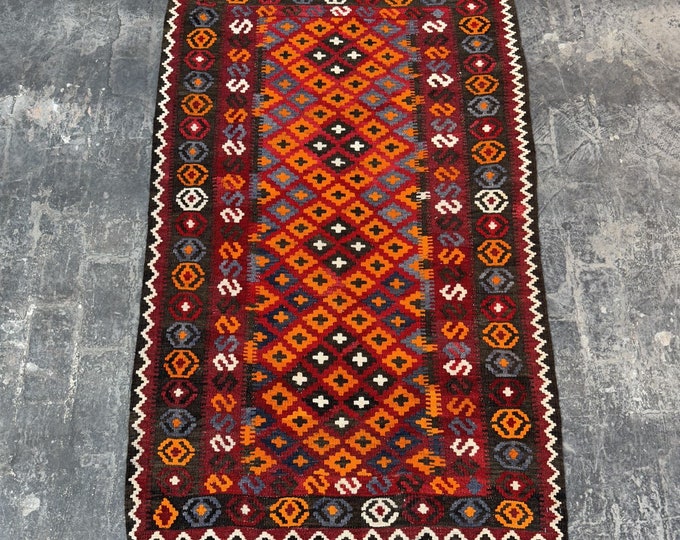 70% off Tribal rug kilim | handmade rug for Kitchen