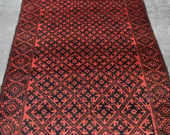 70% off 4x7 Afghan vintage tribal baluch rug, Bedroom rug, turkish wool rug