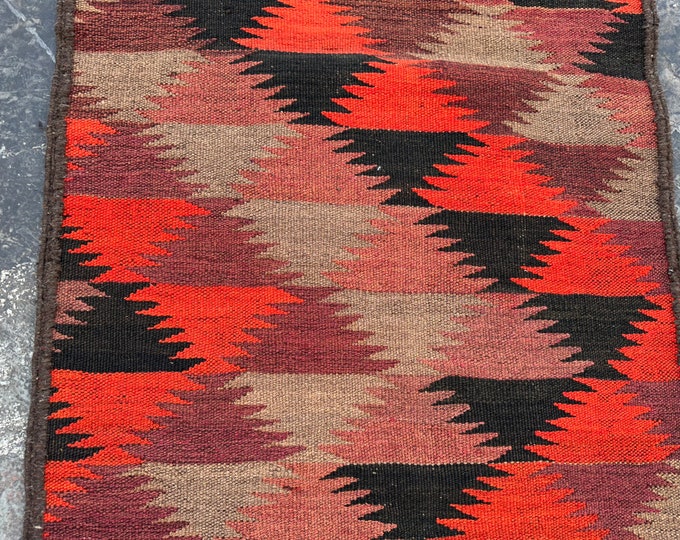 70% off Hallway runner rug, Vintage Handmade wool Kilim rug