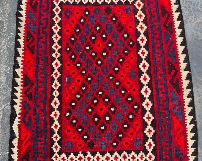 70% off Afghan tribal Maldari kilim, Traditional wool kilim