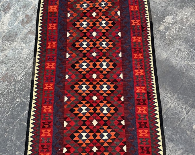 70% off Tribal Handmade Afghan kilim rug Runner | Turkish wool Wide Hallway rug