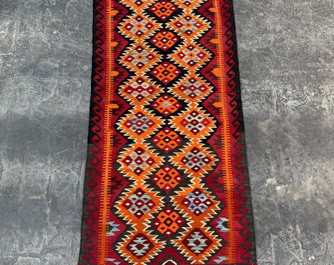 70% off Tribal afghan rug kilim | Traditional wool kilim rug