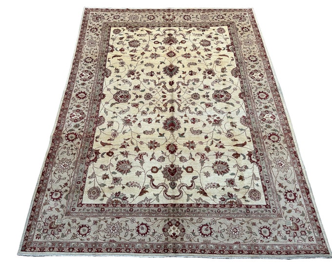 9x12 Handmade Turkish Oushak rug - Living room rug - Peshwar 9x12 rug