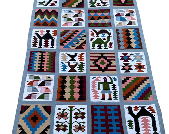 70% off Pictorial hanwoven kilim rug