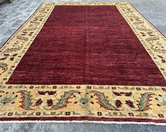 70% off 6x8 Hand knotted Afghan Tribal wool rug - Contemporary Area rug