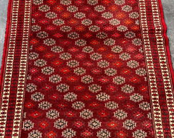 70% off Vintage Turkmen Ersari rug | hand knotted wool rug | Area rug