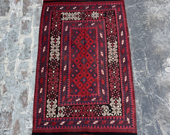 Vintage Tribal afghan rug kilim | Traditional wool kilim rug