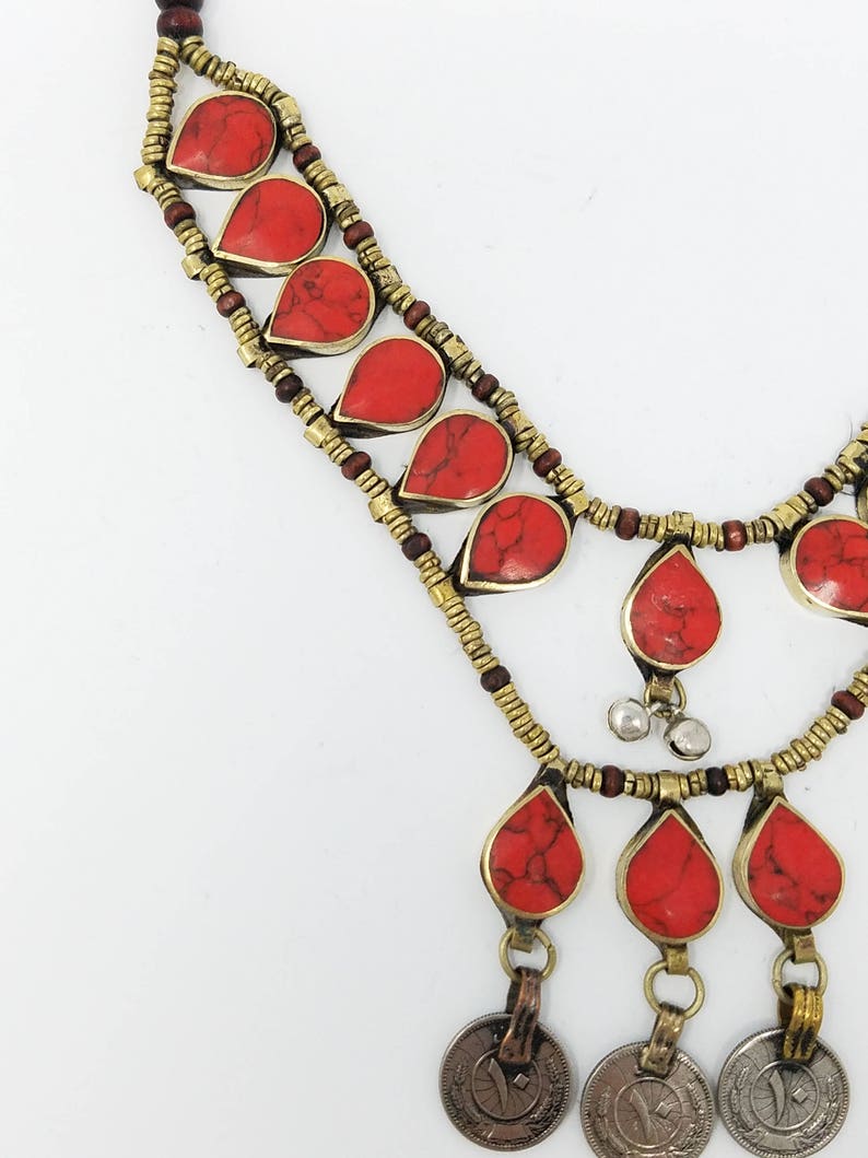 tribal pendant boho style Afghan jewelry Beautiful Afghan Kuchi necklace