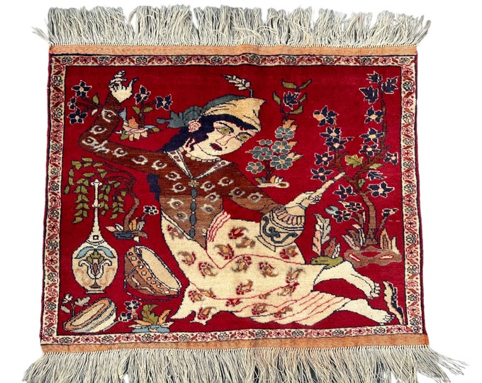 Vintage Laila Majnu Fine handmade rug