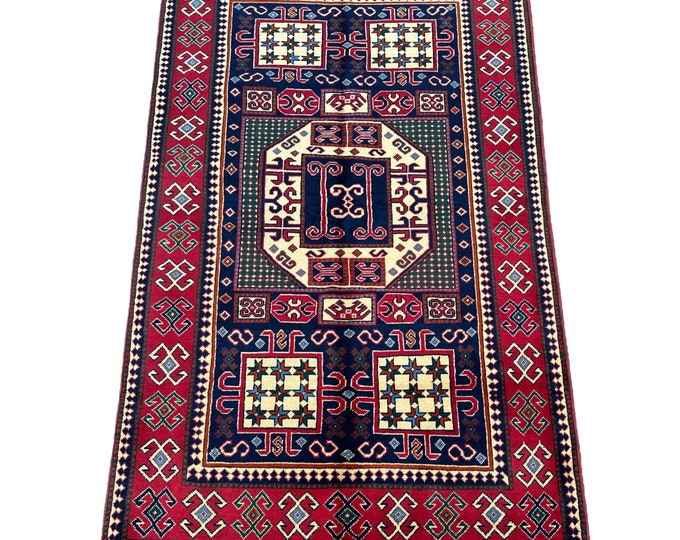 70% off Turkmen Afghan Karghahi Hand knotted wool rug