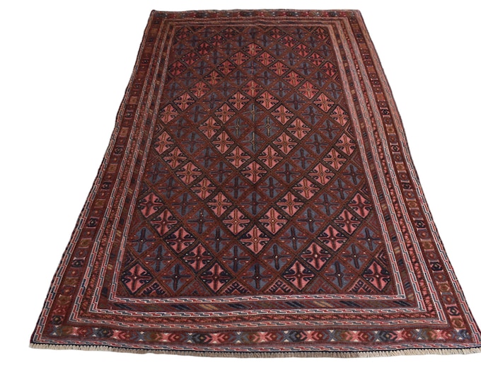 Rustic Vintage Handmade Afghan Tribal Mishwani kilim rug / Decorative Home decor rug