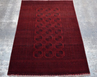 7x10 Vintage afghan handmade Suleymani Filpai oriental rug - Vintage Tribal handmade rug - Living room rug - Bedroom rug 6x9 Kids room rug