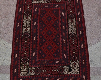 Afghan vintage tribal ghalmori kilim rug - 3'3 x 5'3 - Traditional Turkmen kilim rug