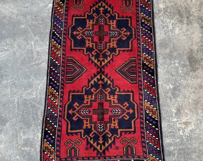 70% off Baluch Afghan rug | Hand knotted wool rug