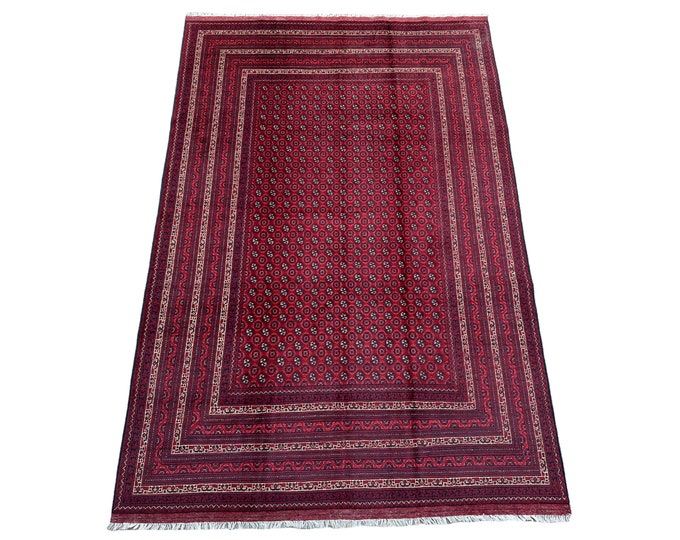 Super fine Hand knotted Khoja Roshnai Area rug - 6'6 x 9'10 Bedroom Rug