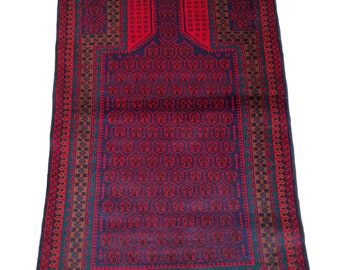 Vintage Afghan Kawdani Prayer rug
