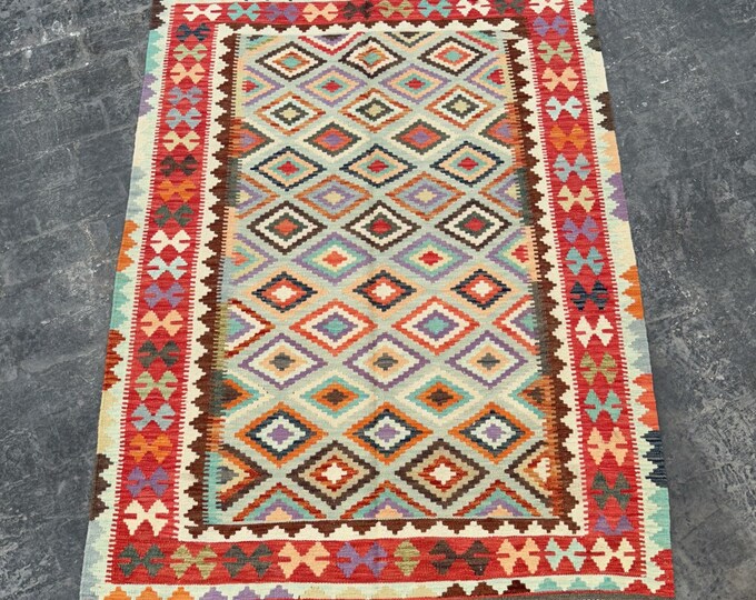 Contemporay handmade tribal kilim rug